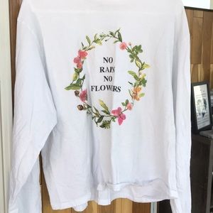 no rain no flowers graphic tee